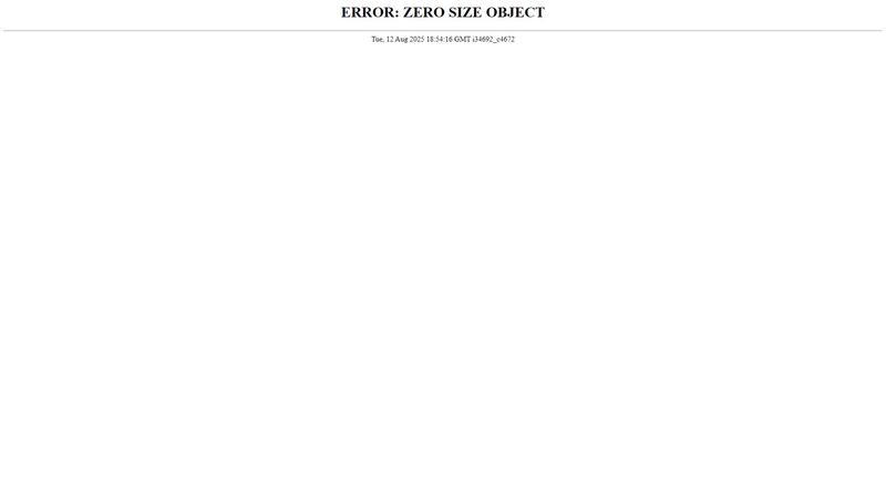 ERROR: ZERO SIZE OBJECT